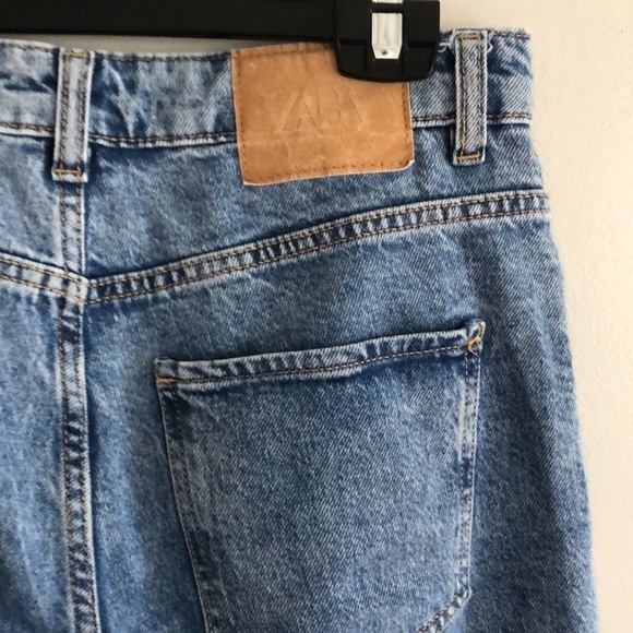 ZARA MOM Wedgie Paper bag taper size 6 12.5” Hi Rise Jeans - Picture 13 of 15